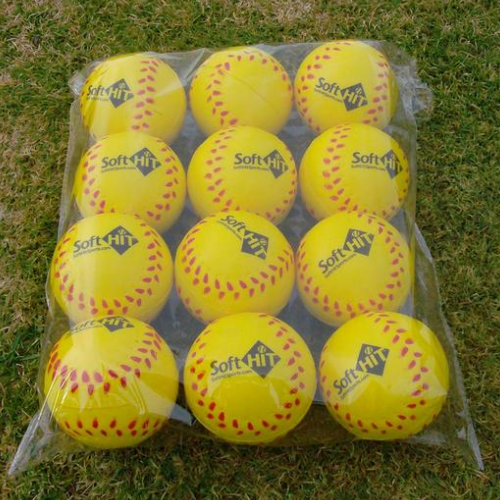 Zonfer Practice Baseballs Foam Softballs Training Sporting Batting Comfortable Ball White 9 Inch 